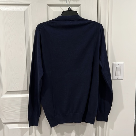 MENS JCREW button down sweater NAVY - Picture 4 of 5